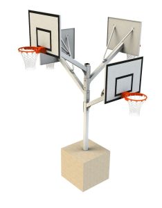 Basketballstativ med 4 utheng - Senterbasket - Sommerbutikken.no