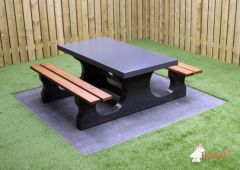 Parkbenker i betong fra HeBlad - Lang levetid - robust utemøbler - Sommerbutikken.no