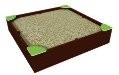 Firkantet sandkasse ECO - 2,06m - Sommerbutikken.no