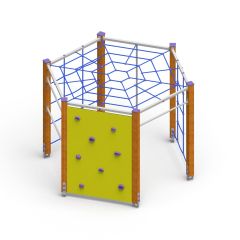 Klatreapparat Hexagon for lekeplasser SMB-WS041 Platina - Sommerbutikken AS