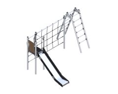 Klatrestativ med sklie SMB-ZZCW-0007 Wood - Sommerbutikken AS