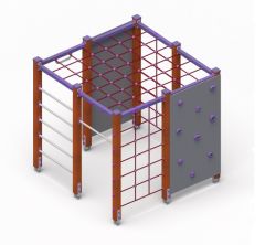 Klatrestativ med to klatrevegger - Sommerbutikken.no