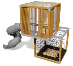 Lekeapparat Box modell 3 - Lys limtre i furu - Sommerbutikken.no