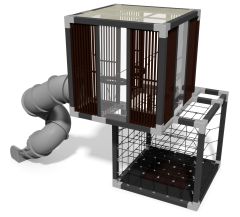 Lekeapparat Box modell 3 - Metall -Antrasitt - Sommerbutikken.no