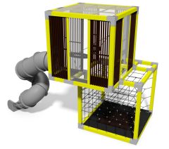 Lekeapparat Box modell 3 - Metall -Gul - Sommerbutikken.no