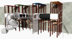 Lekeapparat Box "Veggen" - Limtre - Sommerbutikken.no