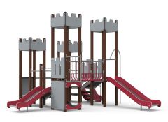 Leketårn Ridderborg - Metall - rød - Sommerbutikken.no