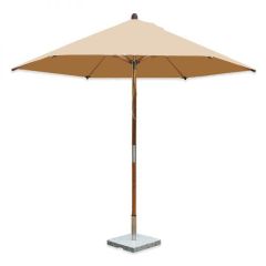 Parasoll Sirocco Bambus - Khaki Ø250cm - Sommerbutikken AS