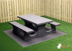 Parkmøbelsett Betong Antrasitt HeBlad