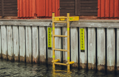 Redningsstige i gul glassfiber - Sommerbutikken.no