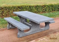 Parkmøbelsett i betong fra HeBlad - Vedlikeholdsfri og lang levetid - Sommerbutikken.no