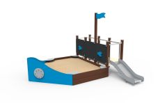 Sandkasseskip "Nemo" i tre - Sommerbutikken.no