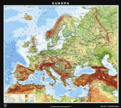 Skolekart Europakart på selvløftende stokk - Sommerbutikken.no