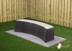 Sommerbutikken.no - Oval Parkbenk Antrasittfarget Betong Heblad