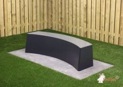 Sommerbutikken.no - Oval Parkbenk Lakkert Betong Heblad