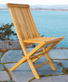 Sommerbutikken.no, Hagemøbelsett Hvitsten i teak - sammenleggbar stol 