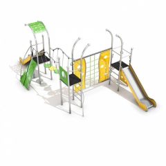 Sommerbutikken AS - Lekeplassapparat i rustfritt stål Domo 3-1
