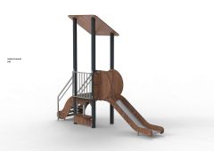 Leketårn med sklie og tak - Flere fargevalg - Sommerbutikken.no