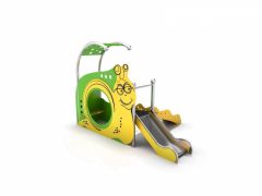 Sommerbutikken AS - Lekeplassapparat i rustfritt stål med rutsjebane