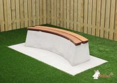 Sommerbutikken AS - Frittstående Parkbenk i betong HeBlad