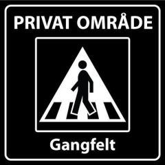 Sommerbutikken AS - Privatrettslig skilt - Gangfelt