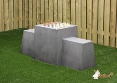 Sommerbutikken AS - Sjakkbord betong HeBlad