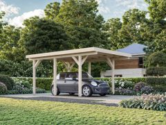 Carport Karl 11,7kvm - Flatt tak