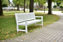 Hagebenk Brooklyn Hvit - Sommerbutikken AS