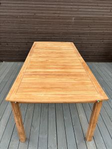 Hagebord Flaskebekk 220x100cm - Teak