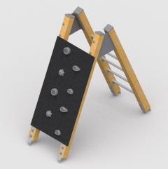 Klatrestativ med klatrevegg og klatrestige - Sommerbutikken.no