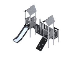 Leketårn med sklie og klatrevegg SMB-ZZCM-0003 - Sommerbutikken AS