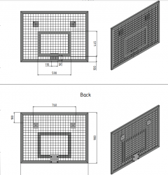 Sommerbutikken AS - Basketballplate CMA i stål 120x90cm