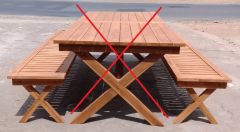 Hagebenk Akerøy 200cm (1stk) - Teak