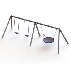 Sommerbutikken AS - Huskestativ dobbel + fugleredehuske art.AK7013S