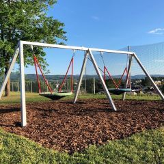 Sommerbutikken AS - Huskestativ i stål for to fugleredehusker
