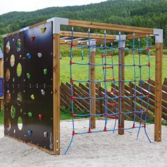 Sommerbutikken AS - Klatrestativ med klatrevegg for lekeplasser