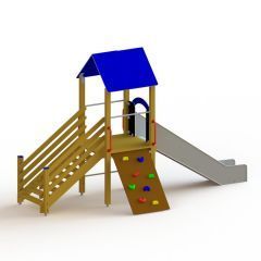 Sommerbutikken AS - Leketårn med rutsjebane og klatrevegg art.AK1217S