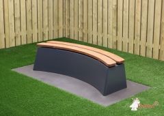 Sommerbutikken AS - Parkbenk i lakkert betong HeBlad