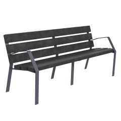 Sommerbutikken AS - Resirkulert Parkbenk Elegance Sort 