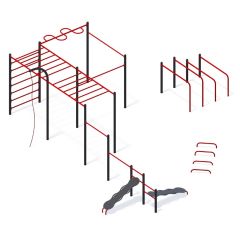 Utendørs Treningspark i stål Modell 008 - Sommerbutikken.no