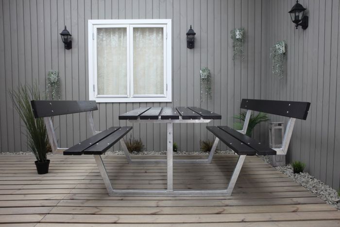 Sommerbutikken AS - Benkesett Picnic Rustik med rygg
