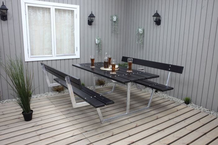 Sommerbutikken AS - Benkesett Picnic Rustik med rygg