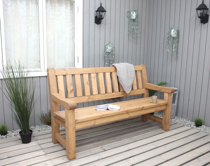 Sommerbutikken.no - Hagebenk Grenen 164 cm