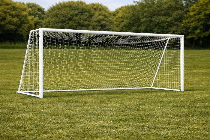 Fotballmål 11er Hvit aluminium - Sommerbutikken.no