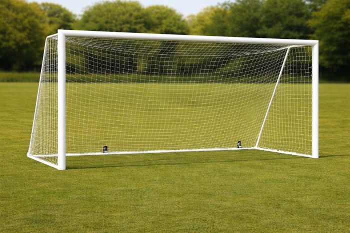 Fotballmål 500x200cm AluMax Hvit farge - Sommerbutikken AS