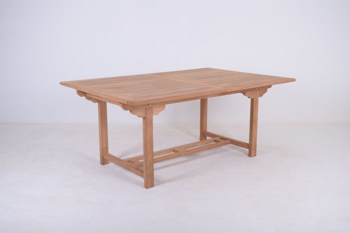 Hagebord Teak 160-210cm med dybde 90cm - Sommerbutikken.no