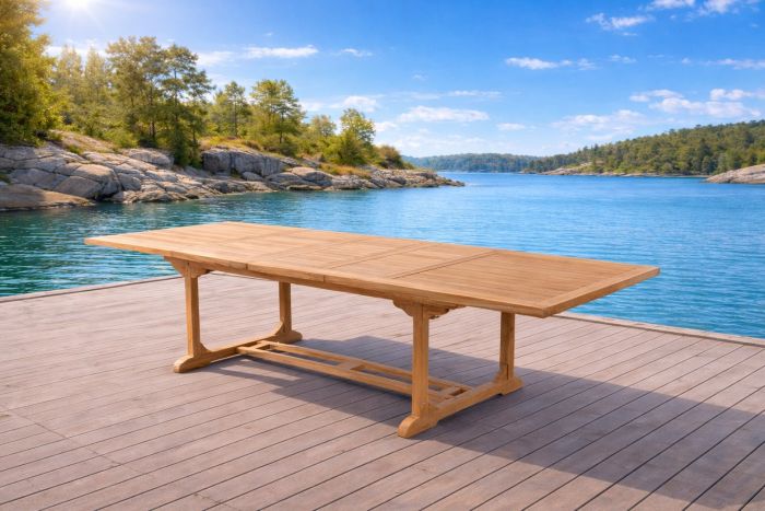 Hagebord Teak Vesterøy 195-295cm - Sommerbutikken.no