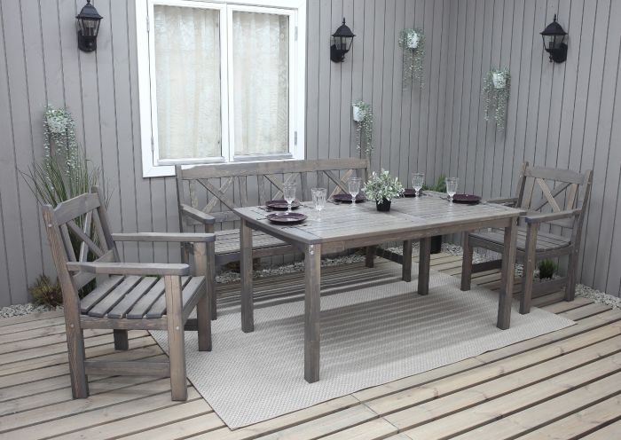 Hagemøbelsett Grabein Lux - Askegrå - Sommerbutikken.no