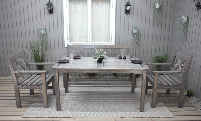 Hagemøbelsett Grabein Lux - Askegrå - Sommerbutikken.no