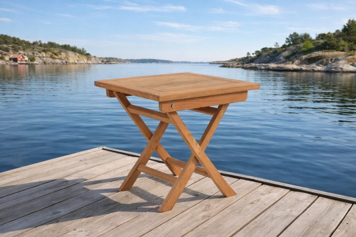 Kaffebord 50x50cm i teak - Sommerbutikken.no